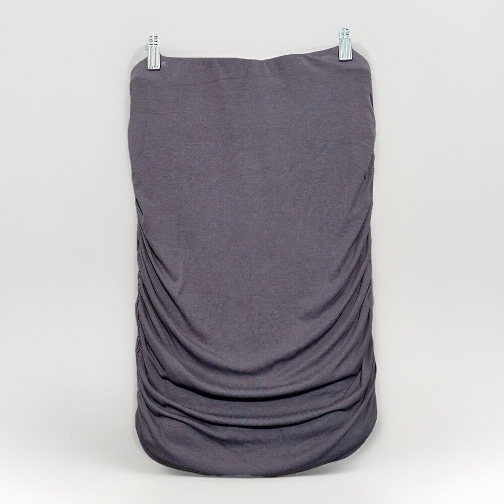 OGL Gray Ruched Mini Skirt